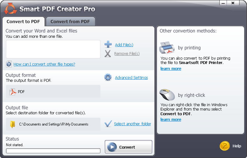 Click to view  Smart PDF Creator Pro 9.11 screenshot